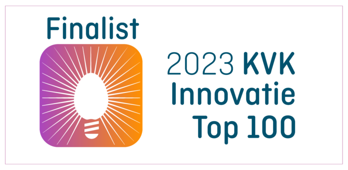 keurmerk 2023 kvk innovatie top 100 horizontaal finalist logo kle